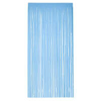 Baby Blue Matt Fringe Curtain Backdrop 