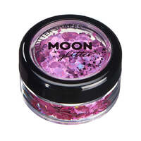 Moon Glitter Holographic Glitter Shapes Pink