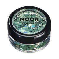 Moon Glitter Holographic Glitter Shapes Green