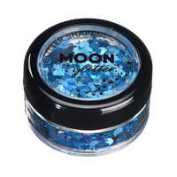 Moon Glitter Holographic Glitter Shapes Blue