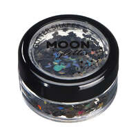 Moon Glitter Holographic Glitter Shapes Black