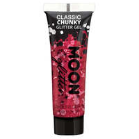 Moon Glitter Classic Chunky Glitter Gel Red