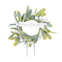 Snow Place Like Home Foliage Cake Topper