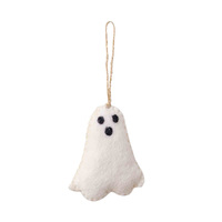 Pumpkin Spice Ghost Felt Hanging Tree Decoration