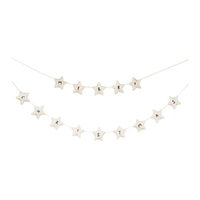White Christmas Felt White Star Merry Christmas Bunting