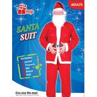 Santa Suit 5pc Adult