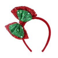 Sequin Satin Bow Headband