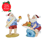 Aussie Surfing Santa Resin Figurine 16cm