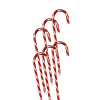 Christmas Led Timer Candy Path Lights 6pc 37cm