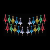 Christmas Solar Mini Tree Path Lights 20pc Multicolour