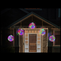 Christmas Led Petal Balls Colour Change 5pc 10cm 