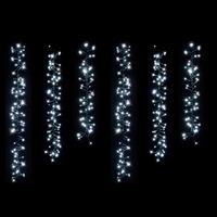 Christmas 6pc 480  Led Timer Tree Clusters 6pc Cool Solar