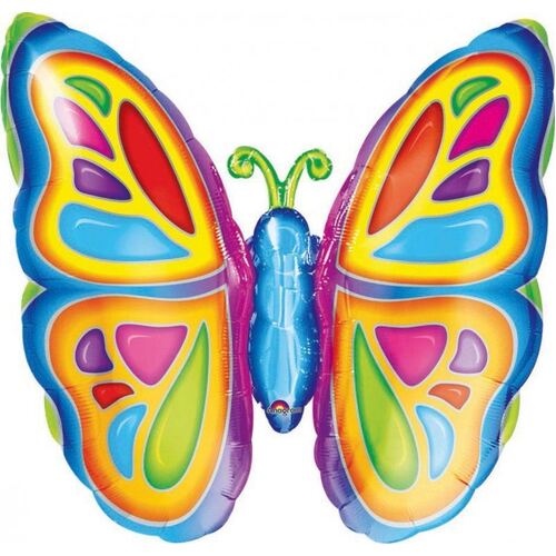 SuperShape XL Bright Butterfly  Foil Balloon