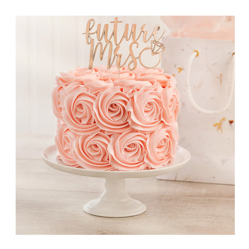 Blush Wedding Cake Topper Future Mrs Rose Gold