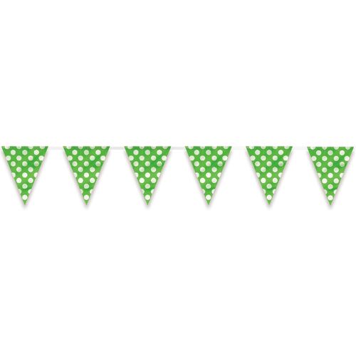 Dots Flag Banner - Lime Green