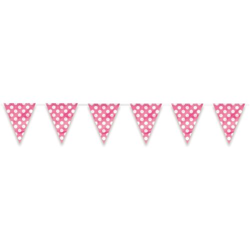 Dots Flag Banner - Hot Pink