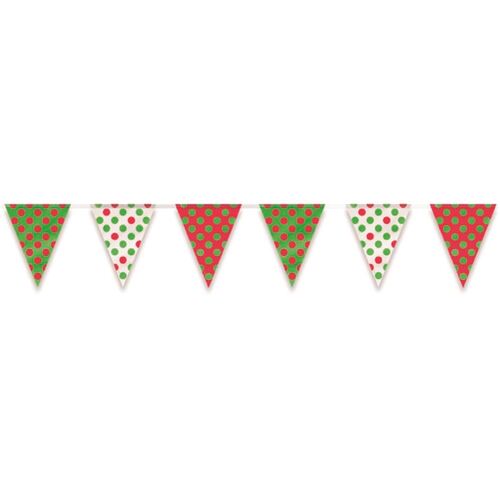 Dots Flag Banner - Red + Green
