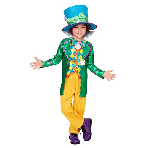 Mad Hatter Boys Deluxe Costume (Long Hanging)