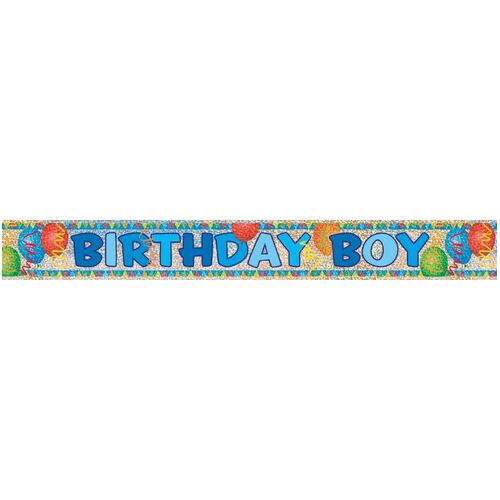 Birthday Boy Prismatic Banner 12ft