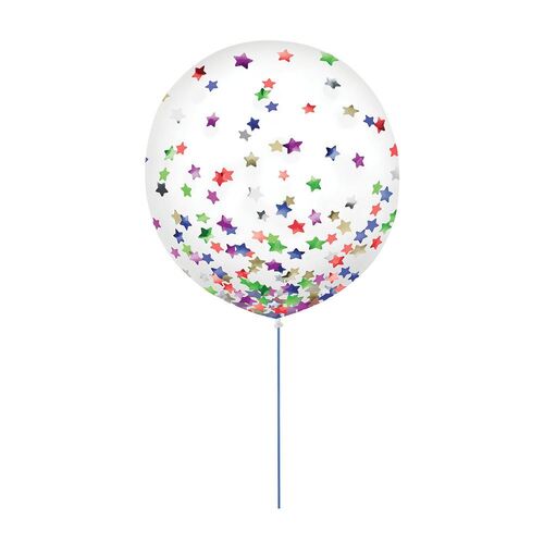 60cm Latex Balloons & Confetti Stars