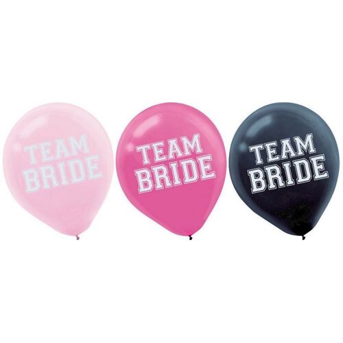 30cm Team Bride Latex Balloons 15 Pack