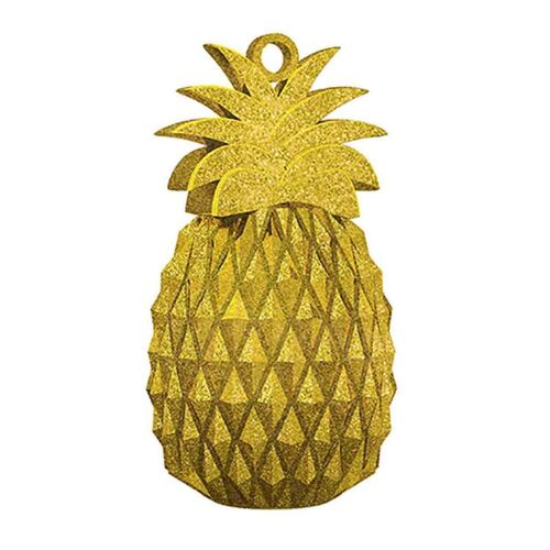 Aloha Gold Pineapple Balloon Weight Glittered Plastic