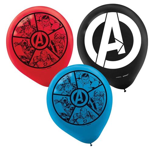30cm Marvel Avengers Powers Unite Latex Balloons 6 Pack