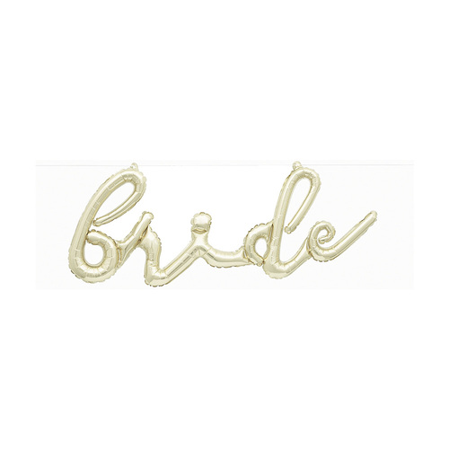 Bride" Gold Foil Balloon Banner With Twine