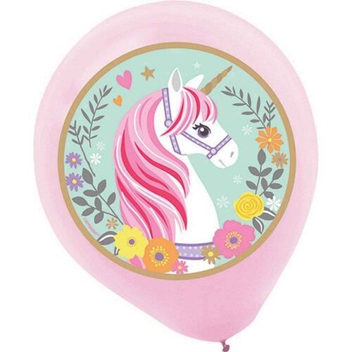 30cm Magical Unicorn Latex Balloons 5 Pack