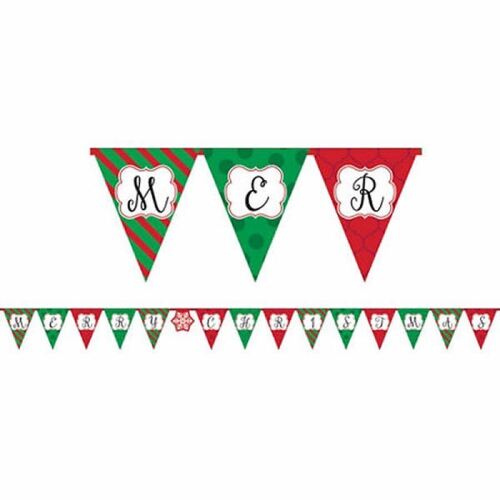 Merry Christmas Paper Pennant Banner