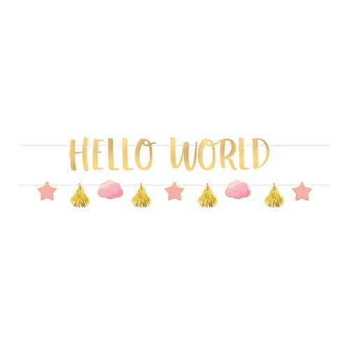 Oh Baby Girl Letter Banners Kit Hello World