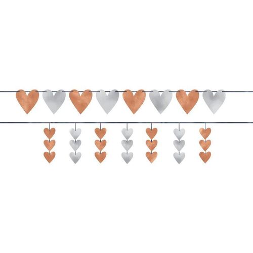 Navy Bride Hearts Banners Kit 2 Pack