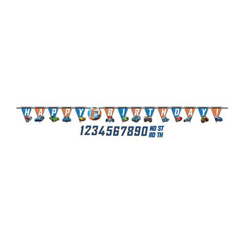 Hot Wheels Wild Racer Jumbo Add-An-Age Letter Banner - Printed Paper