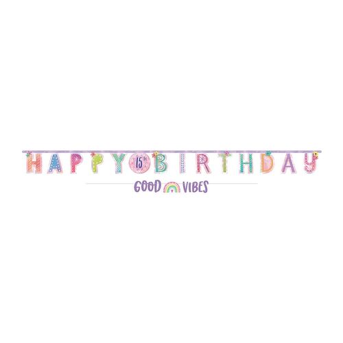 Girl-Chella Birthday Jumbo Add-An-Age Letter Banner Kit