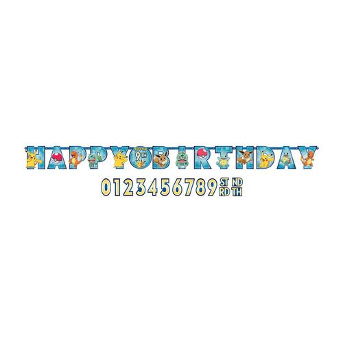 Pokemon Jumbo Happy Birthday Add-An-Age Letter Banner Kit