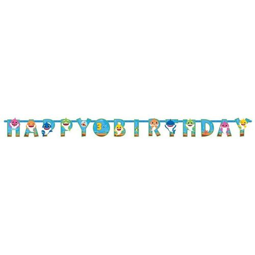 Baby Shark Jumbo Add-An-Age Banner Happy Birthday