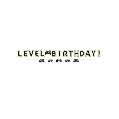 Level Up Gaming Jumbo Birthday Banner Kit