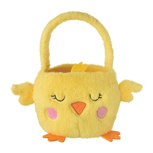 Easter Chick Plush Fabric Basket