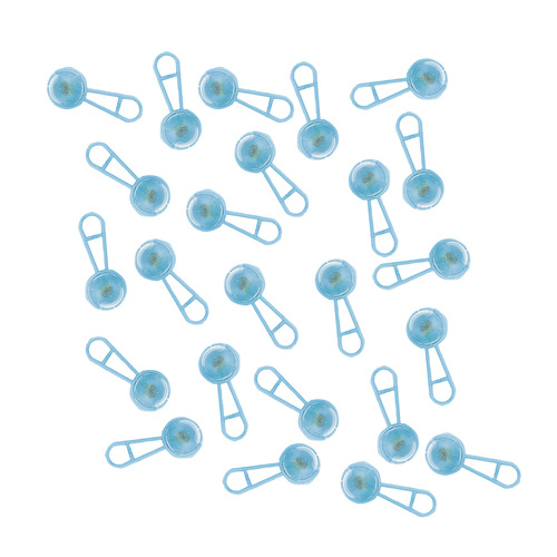 Mini Baby Rattles Blue 24 Pack