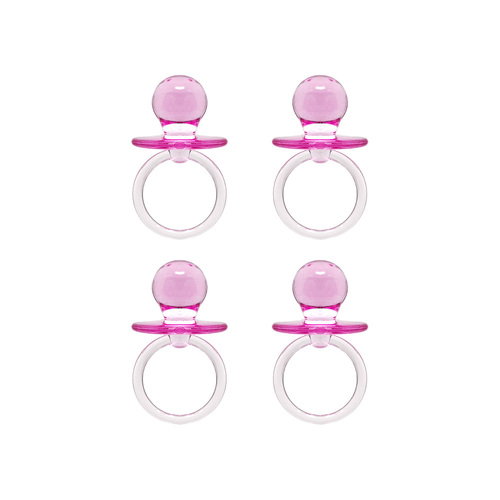 Pacifiers Crystal Pink 4 Pack