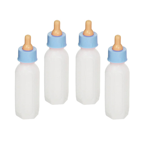 Baby Bottles with Blue Top 4 Pack