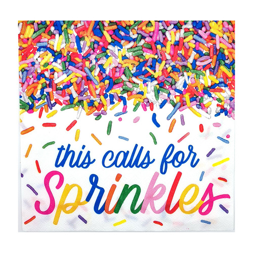Sweet Sprinkles Luncheon Napkins 2ply 33cm X 33cm 16 Pack