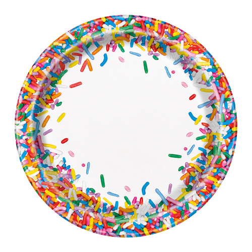 Sweet Sprinkles Paper Plates 18cm 8 Pack