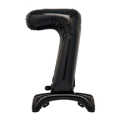 Black "7" Giant Standing Air Filled Numeral Foil Balloon