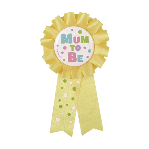 Mum To Be Award Ribbon-Yellow
