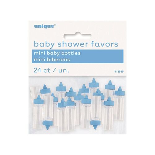 Mini Baby Bottles Blue 24 Pack