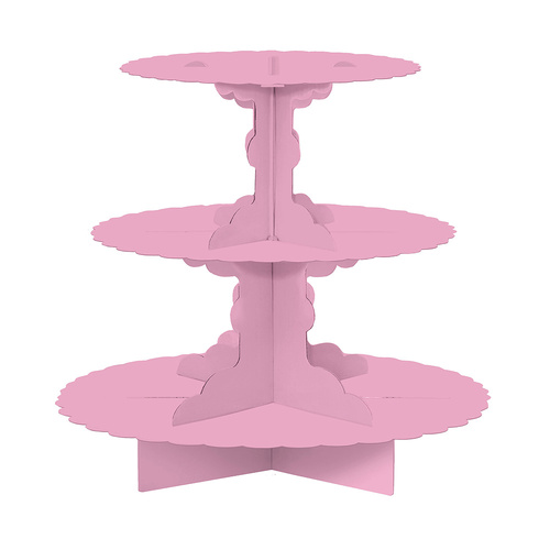 Cupcake 3 Tier Treat Stand New Pink