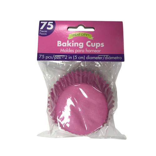 Cupcake Cases Bright Pink 75 Pack