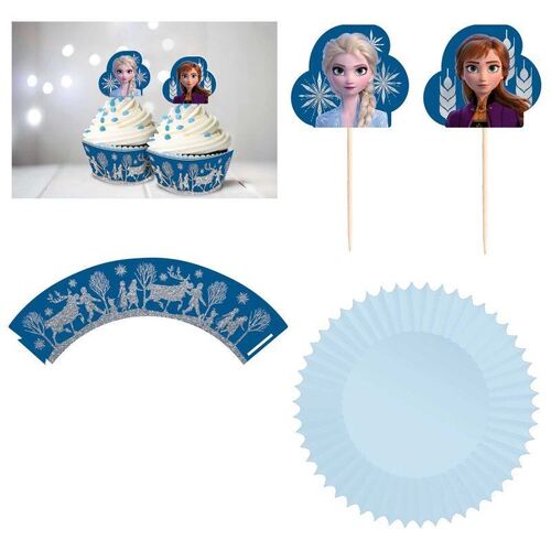 Frozen 2 Glitter Cupcake Kit 24 Pack