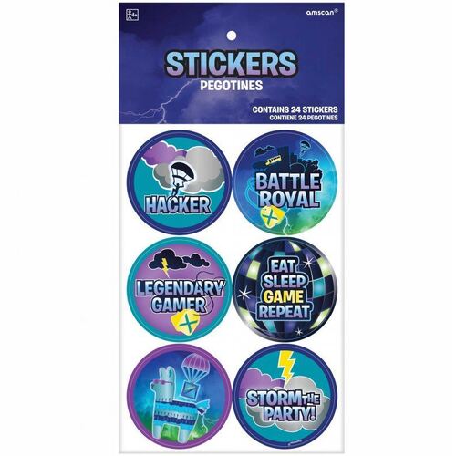 Battle Royal Stickers Favors 24 Pack